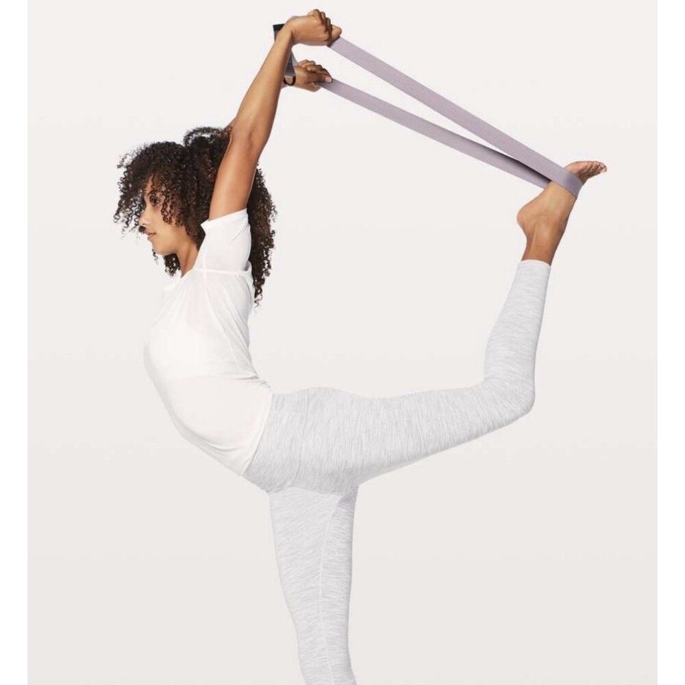 Lululemon No Limits Yoga Strap Lilac Purple & Goldtone 70” x 1.5” Stretching